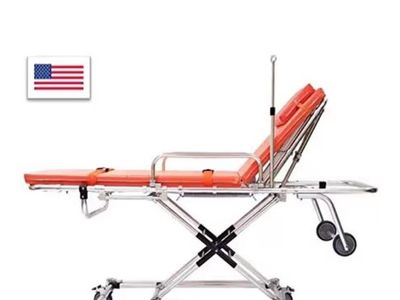 MS3C-400X Professional X-Frame Ambulance Stretcher, 350 lbs. Capacity, Orange/Silver