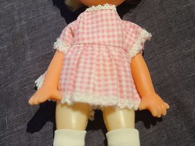 Vtg Tiny Terry Doll Clone 4.5” Side Glance Blond Hong Kong