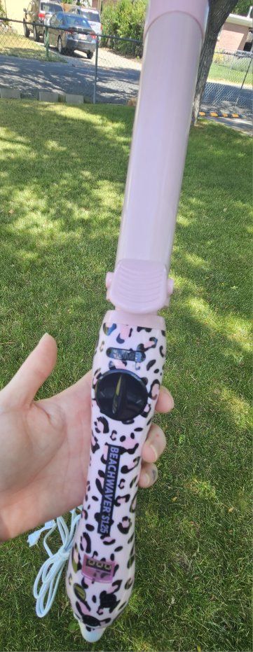 New Pink Leopard Beachwaver Curling Iron S1.25
