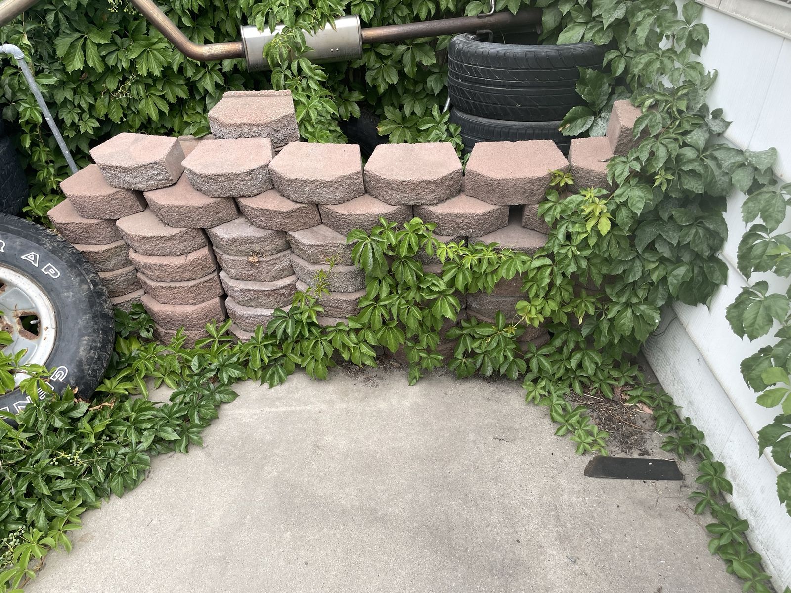 Red retaining wall brick
