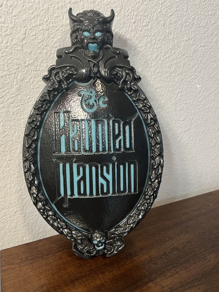 Disney Halloween HAUNTED MANSION Musical Lighted Wall Plaque Gemmy
