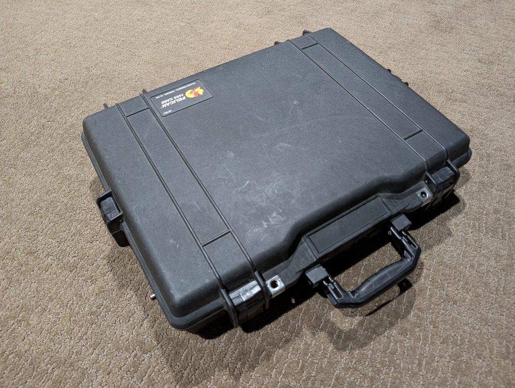 Pelican 1500 Protector Case Watertight Hard Equipment Case with Foam Inserts Black