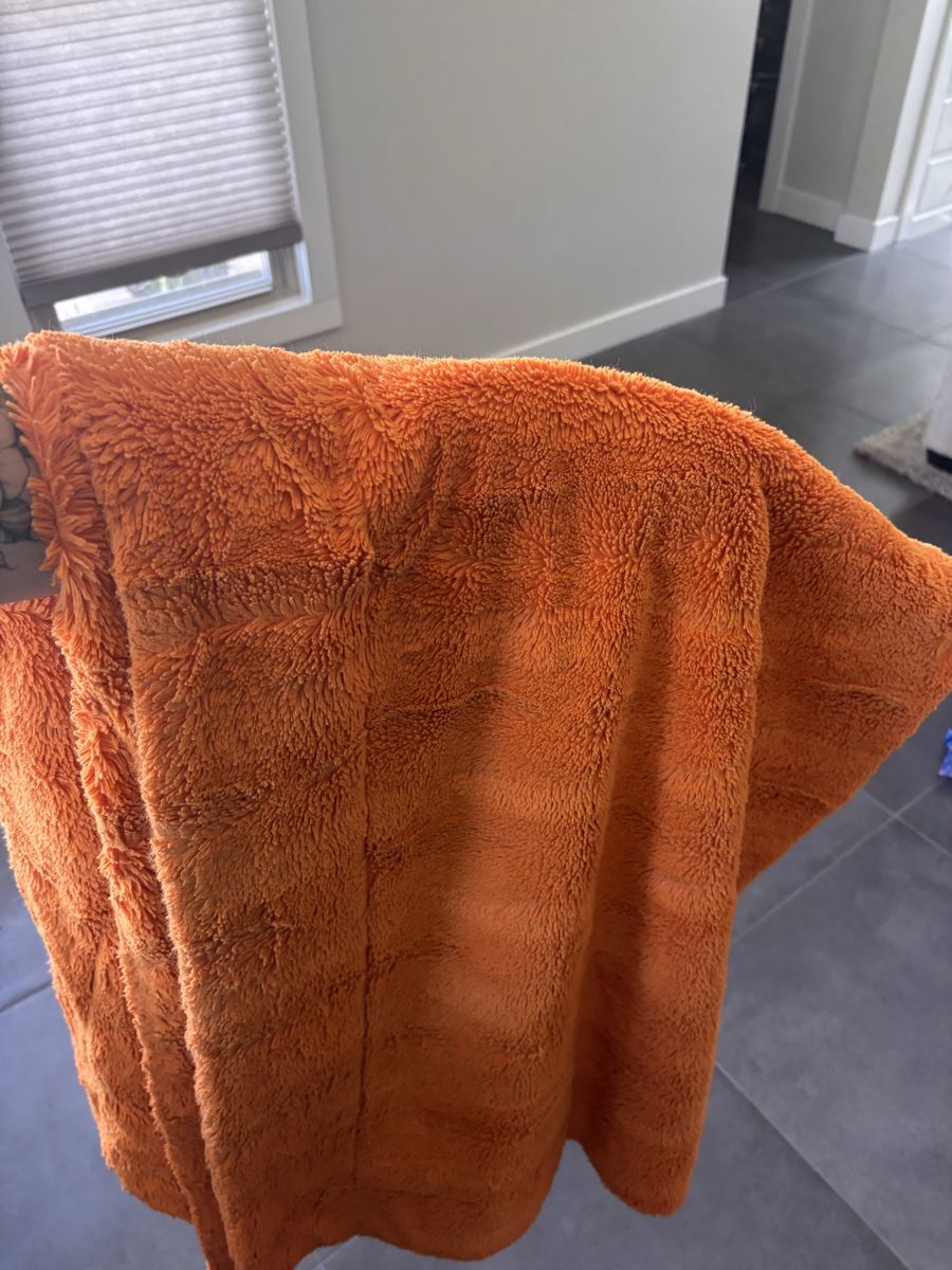 Orange Minky Blanket