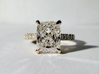 Elongated Cushion Cut Lab Grown Diamond Ring