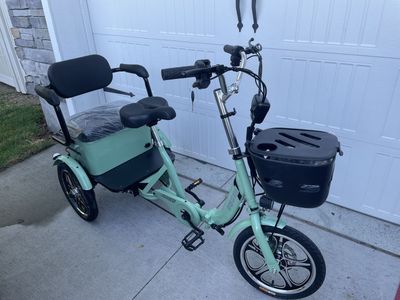 Brand NewTricycle, 400W Folding Trike Ebike 16", 3 Wheel Electric Tricycle, 14MPH Max Speed, Up to 34 Miles