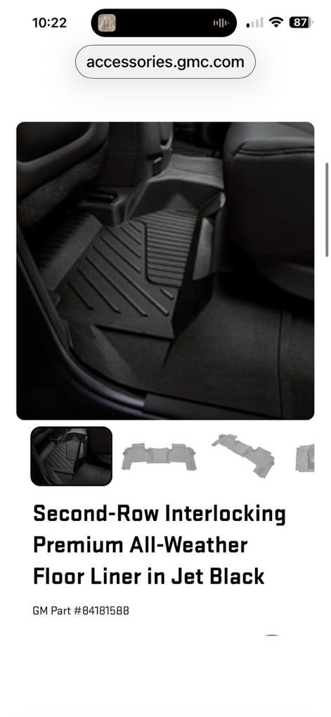 GMC 2nd Floor weather mat genuine Part