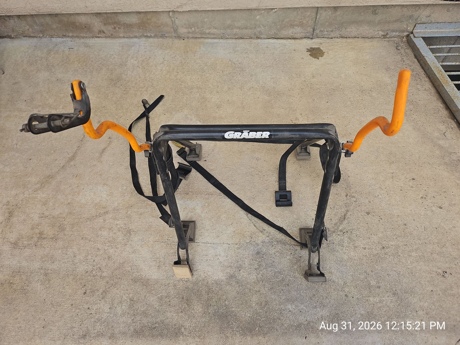 Graber Trunk Mount Bicycle Rack - Black and Orange