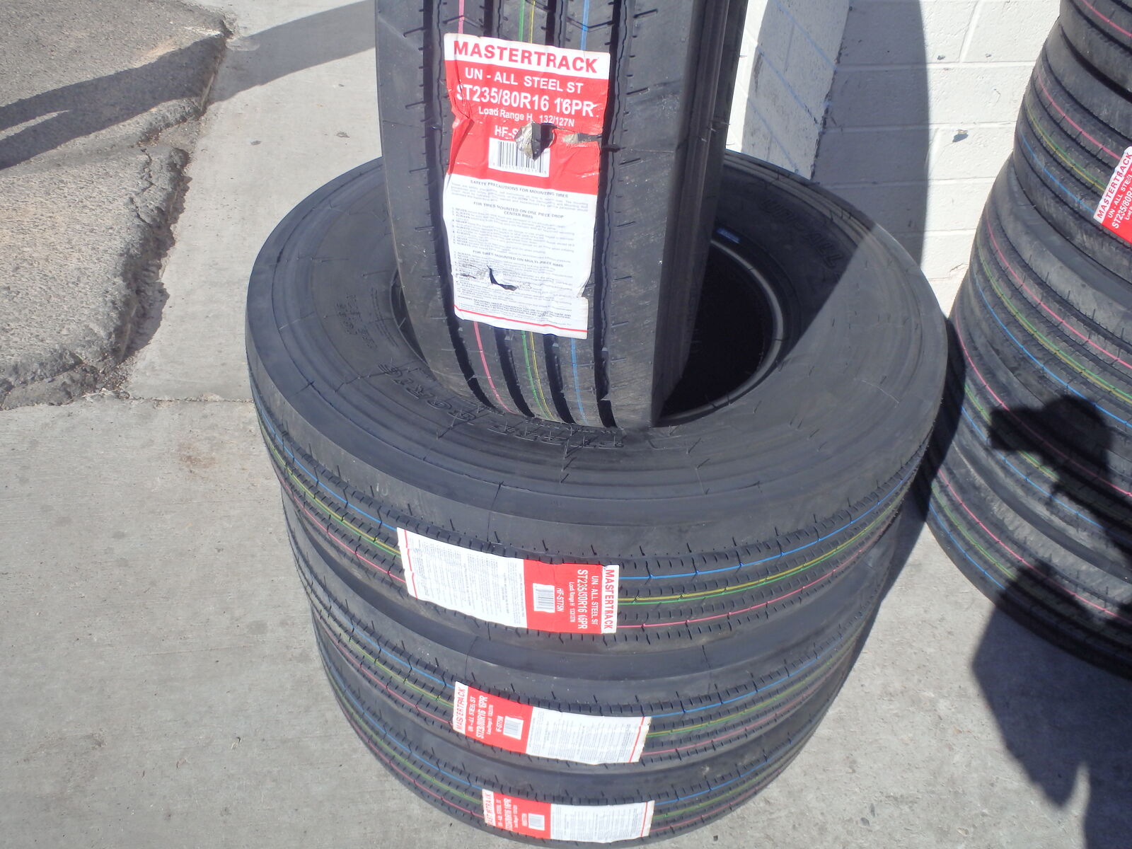 235/80R16 MASTERTRACK UN-ALL STEEL SET OF NEW TRAILER TIRES