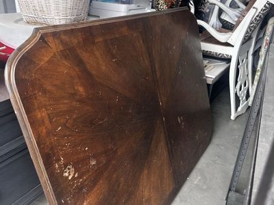Solid Wood Dining Table with 6 Chairs & 2 Extension Leaves -obo