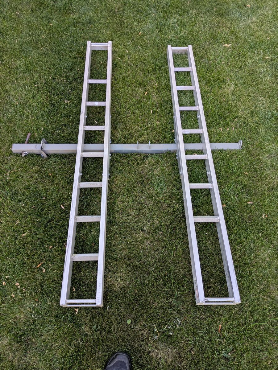 Double Motorcycle Hitch Carrier with loading ramp