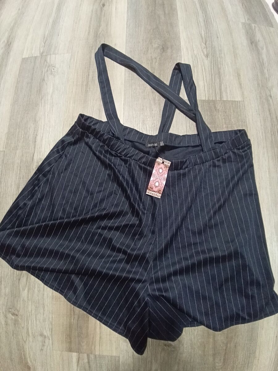 Grey suspenders shorts plus 22w new