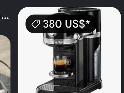 KitchenAid Nespresso Espresso Machine - Black, Compact Design