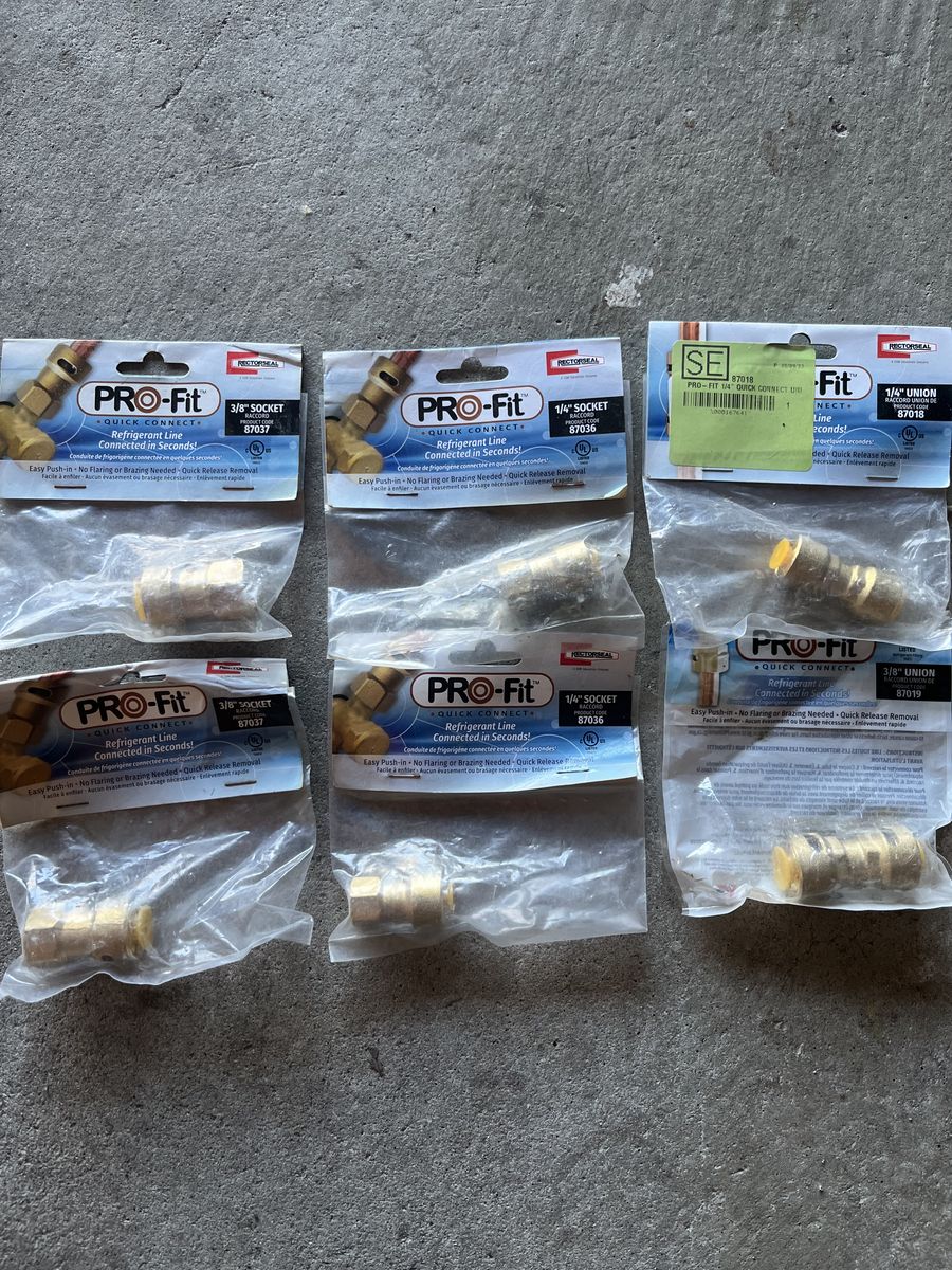 Mini-Split Push To Connect Fittings