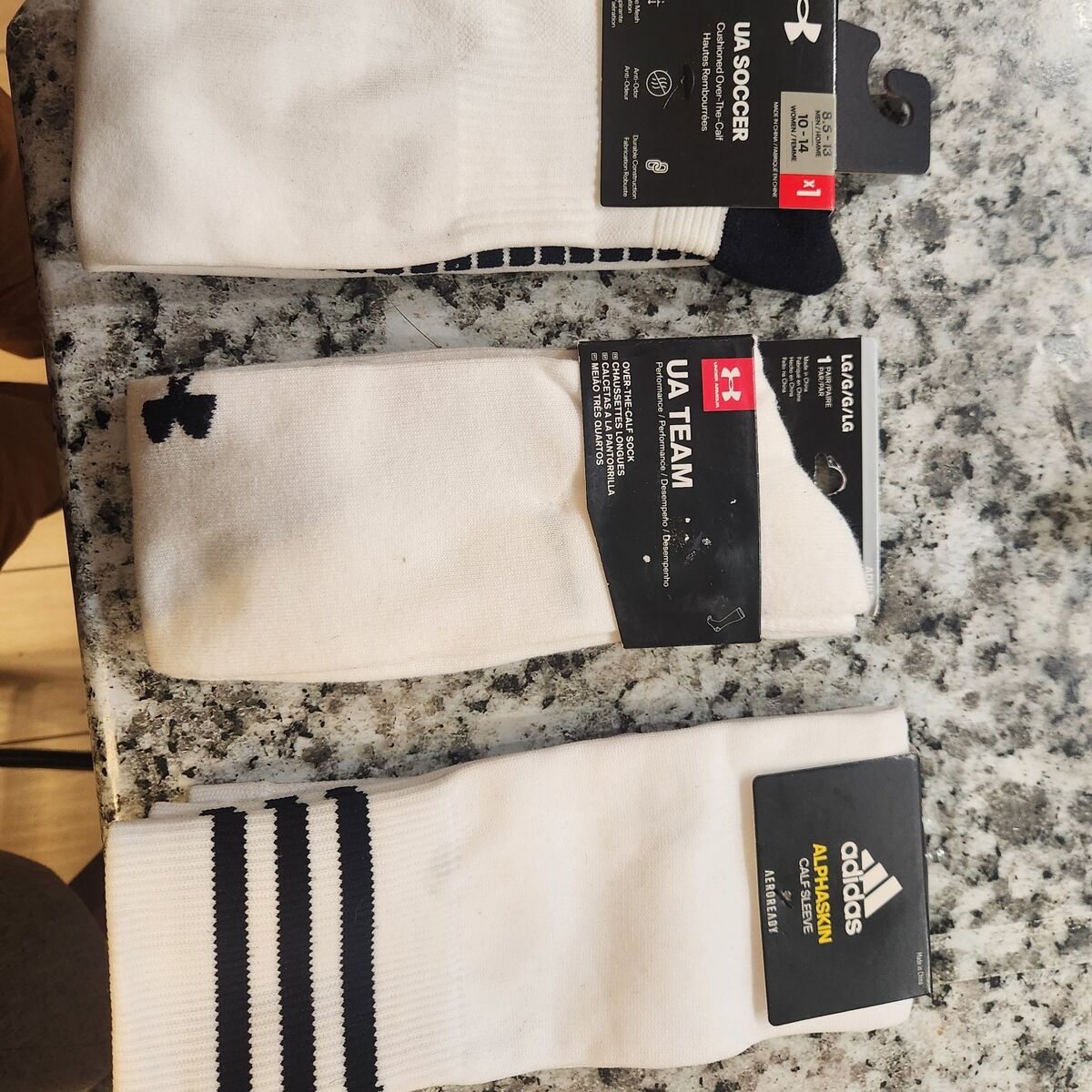 New Soccer Socks white large