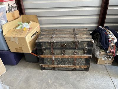 Antique steamer trunk