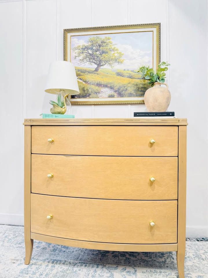 Modern Minimalist Boho Style 3 Drawer Dresser Chest | Modern Boho Dresser Chest