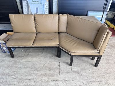 2-Piece Sectional Couch – Ostrich Print – Great for Office, Lounge, or Man Cave