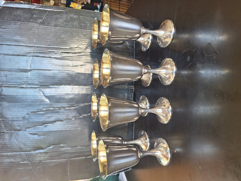 Sterling silver goblets