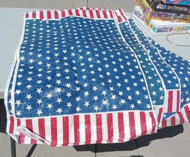 USA Flag Patriotic Potato Sack Race Outdoor Game
