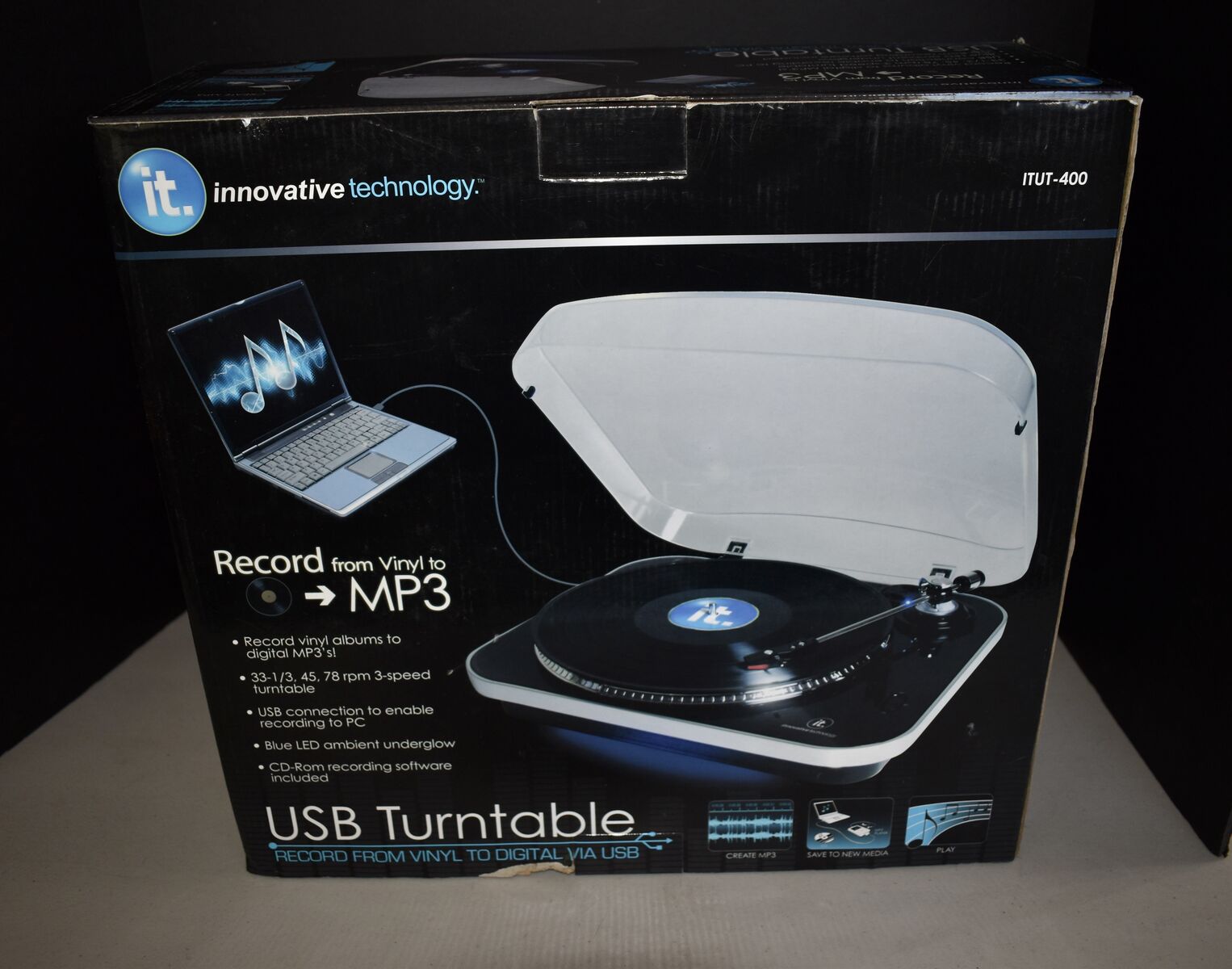 USB TURNTABLE -RECORD FROM VINYL TO MP3 - TO DIGITAL VIA USB