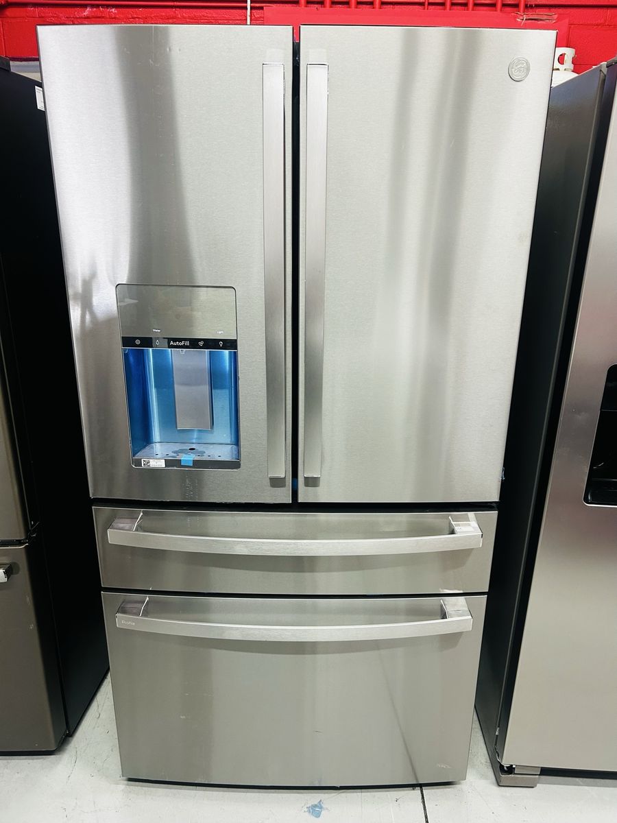 Ge Profile Stainless Steel French 4 Door Refrigerator New