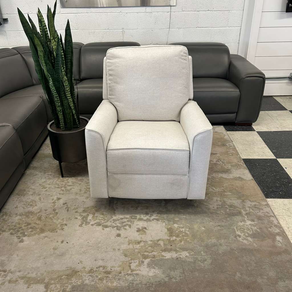 COSTCO PAXLEY FABRIC SWIVEL RECLINER ROCKING CHAIR!!