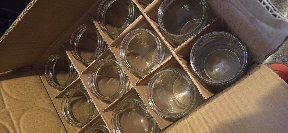 decor/weddding/party/ drink jars. 2 full boxes.