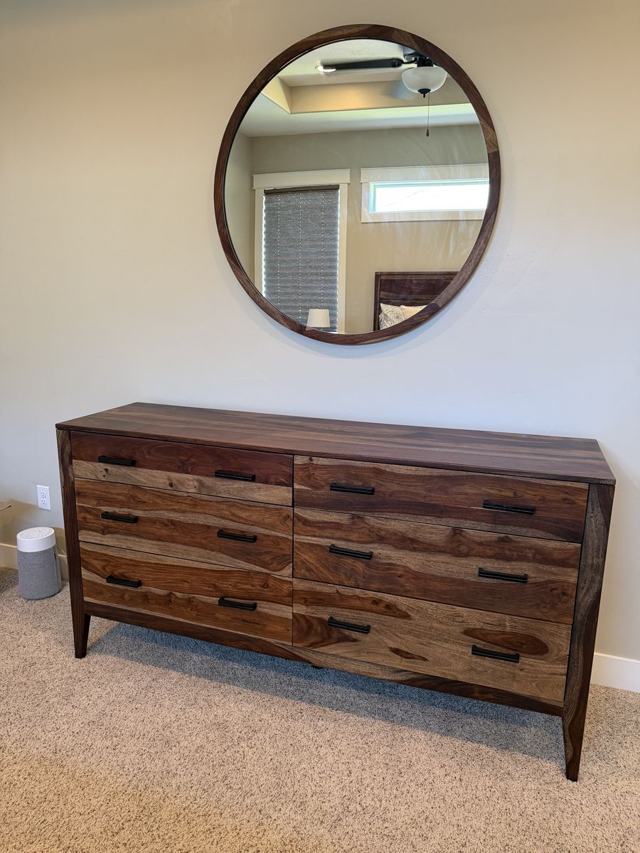 Walnut Fall River Dresser & Mirror