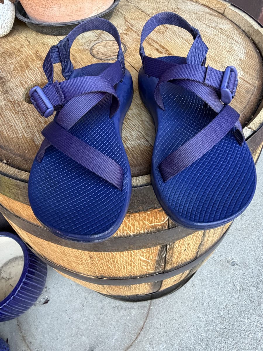 Chaco Chillos Slide Adjustable Strap Sandals in Shadow Blue - Women's Size 9