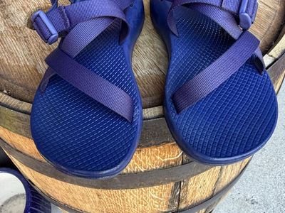 Chaco Chillos Slide Adjustable Strap Sandals in Shadow Blue - Women's Size 9