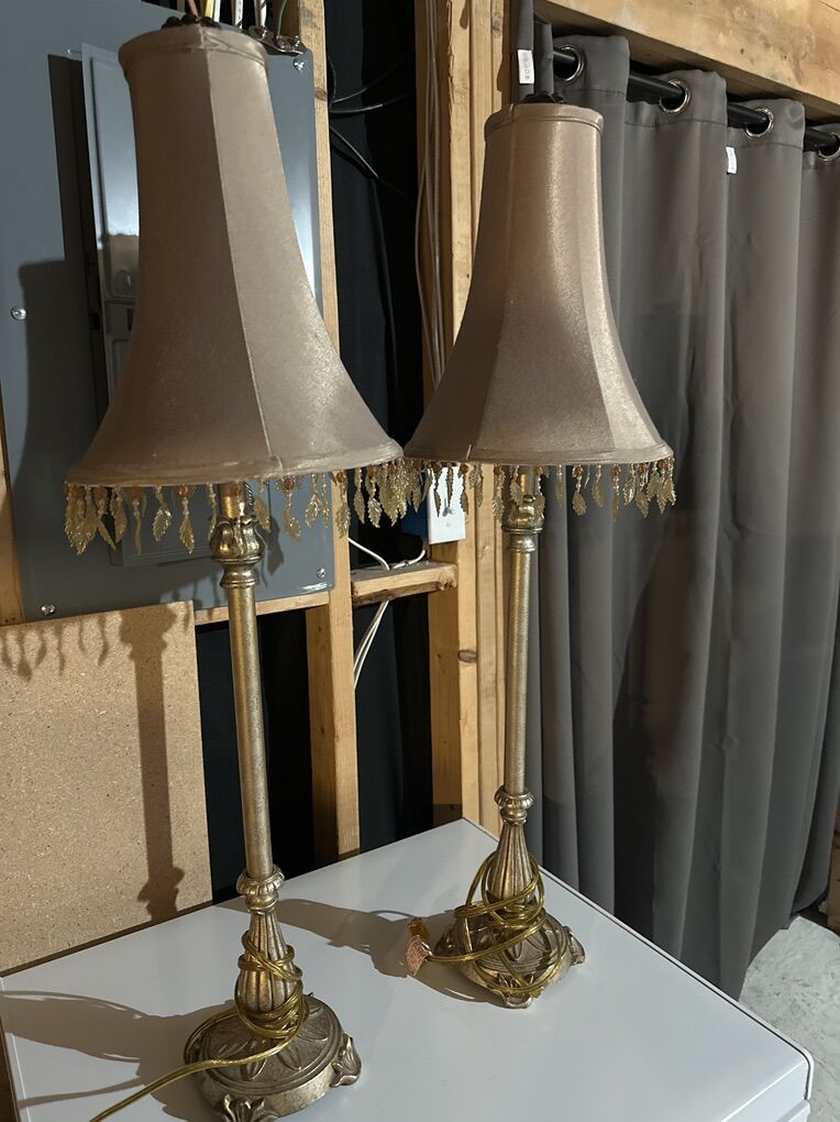 gold Lamp And Shade
