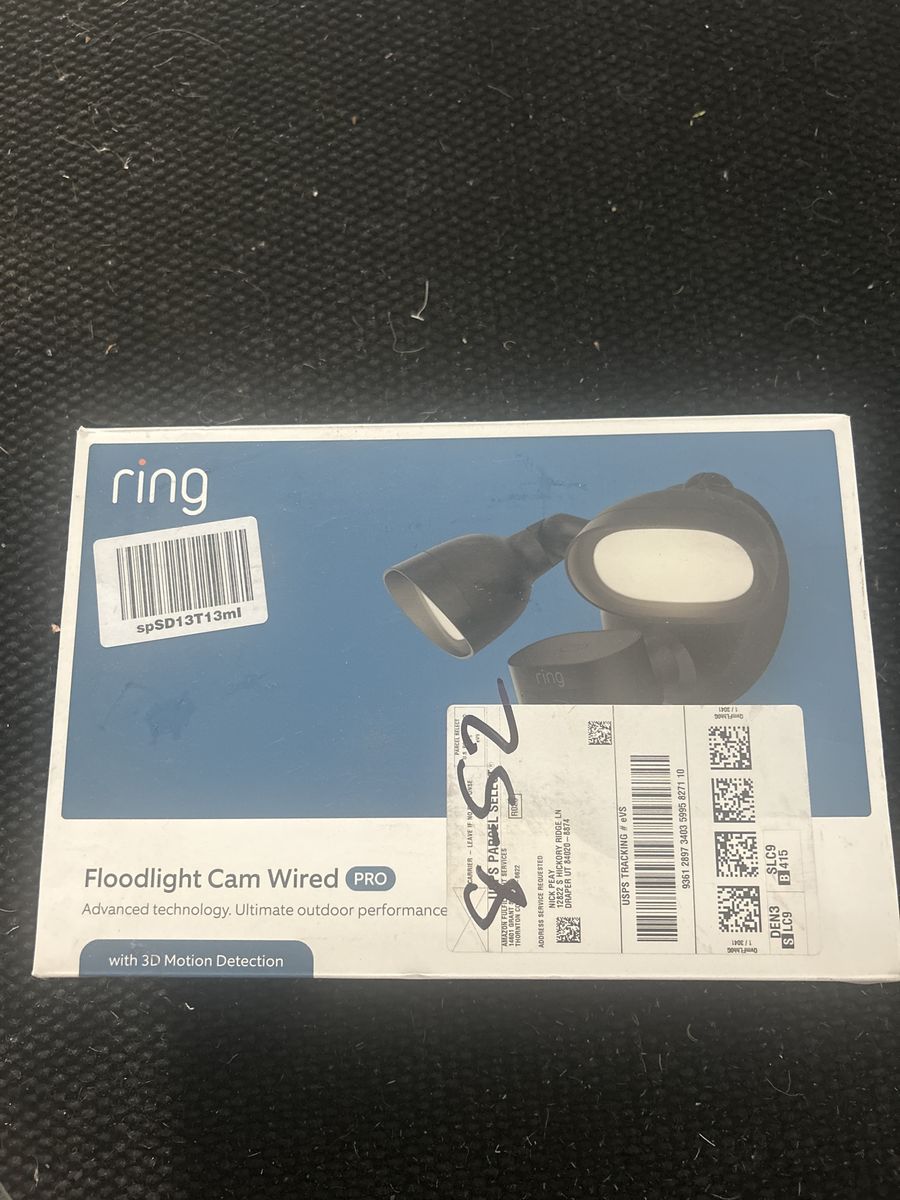 Ring Floodlight Cam Wired Pro Outdoor Security Camera with 3D Motion Detection