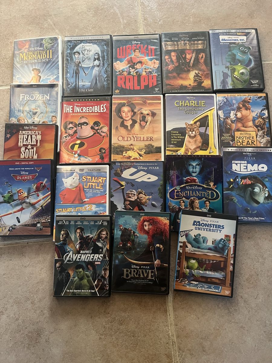 Disney DVDs $6.00 each movie