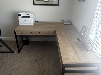 Desk and matching file cabinet