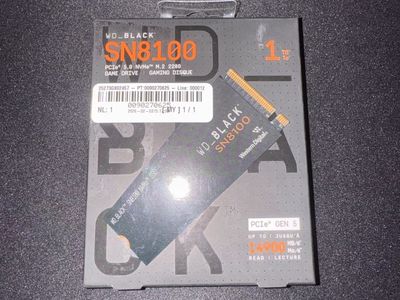 Brand new in box WD_BLACK SN8100 NVMe gen 5 1 TB ssd