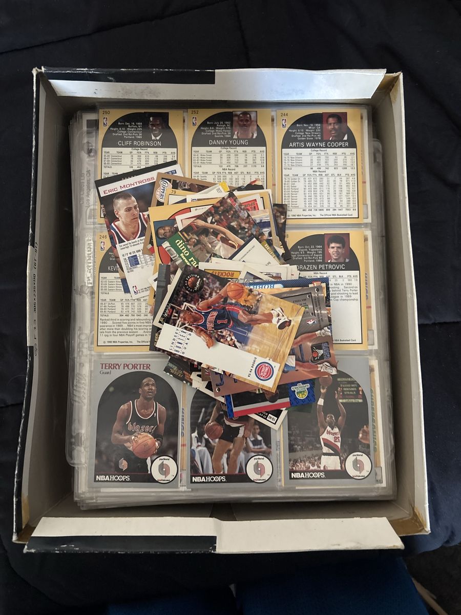 Vintage NBA Basketball Trading Cards Collection in Binder Sheets