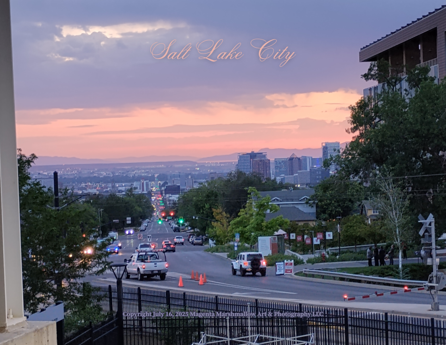 Salt Lake City - stretched canvas print