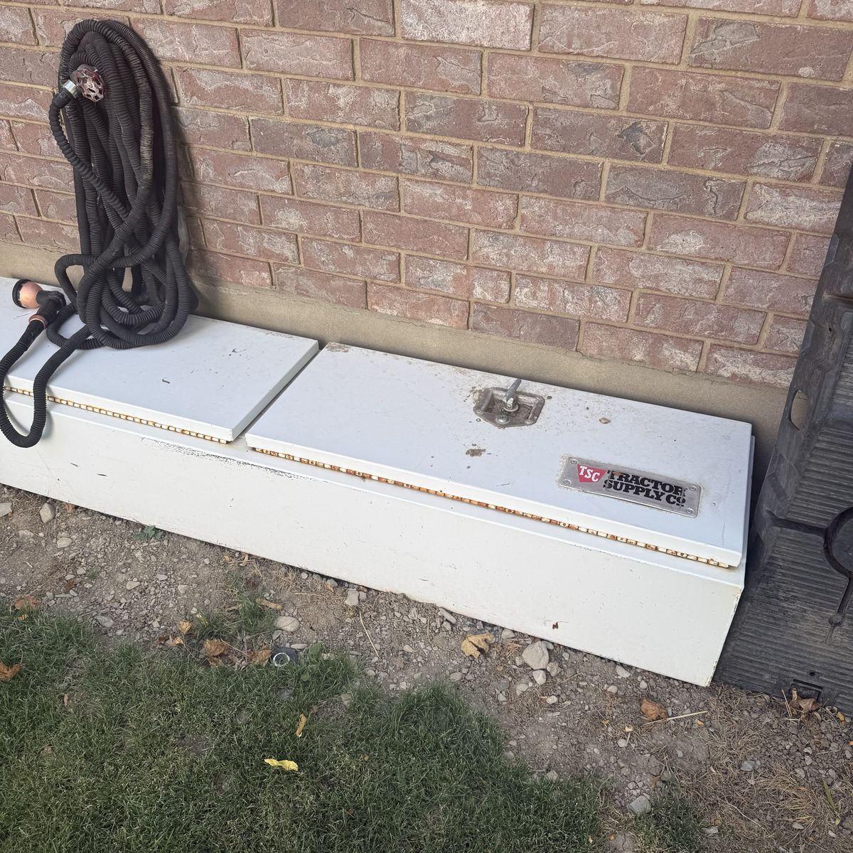 TSC Tractor Supply Co. White Metal Truck Bed Tool Box - Storage & Organization