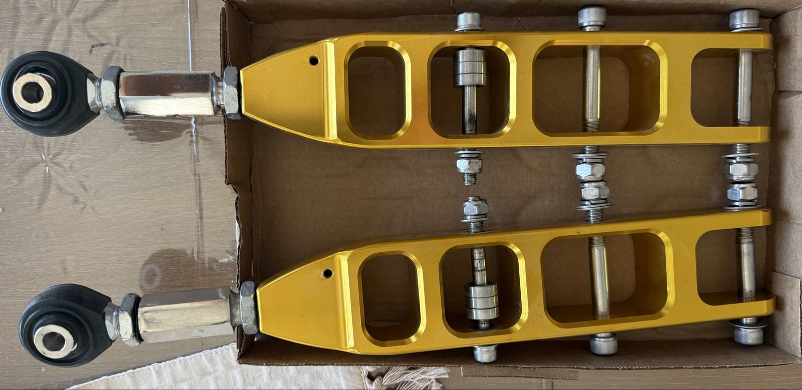 ISC V2 Gold Rear Lower Control Arms for 2008 Subaru WRX STI - Slightly Used