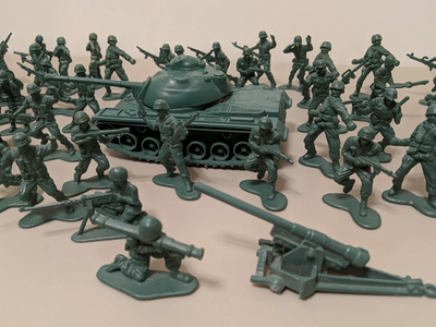 little green army men (45 pieces)
