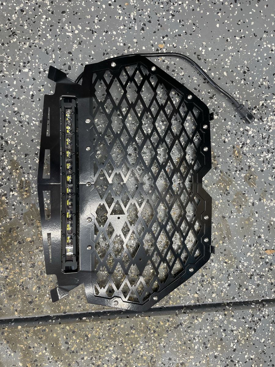Infinite off-road UTV grill with LED light bar