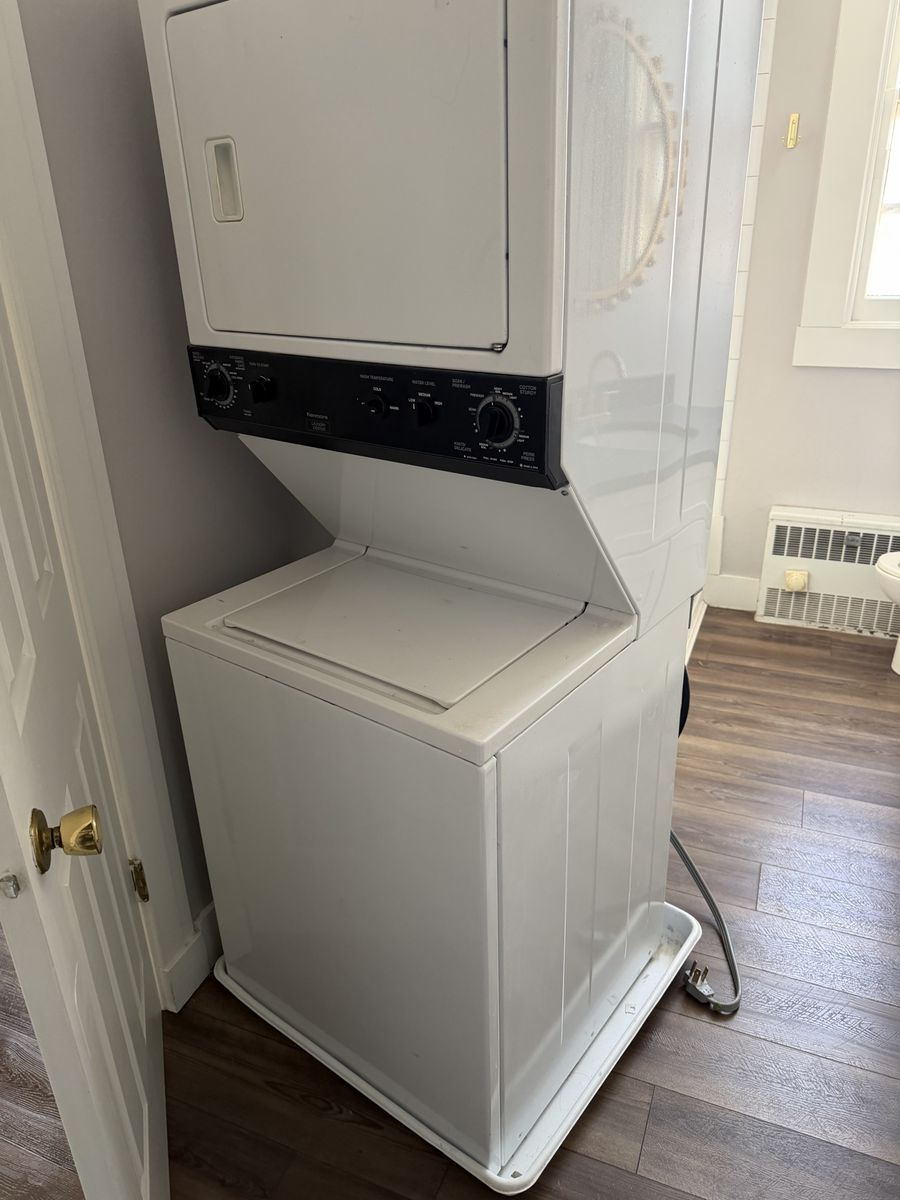 Kenmore White Stackable Washer Dryer Combo - Compact Laundry Center with Top Load Washer