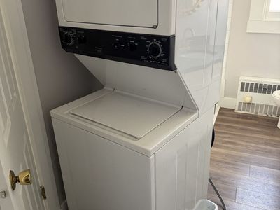 Kenmore White Stackable Washer Dryer Combo - Compact Laundry Center with Top Load Washer