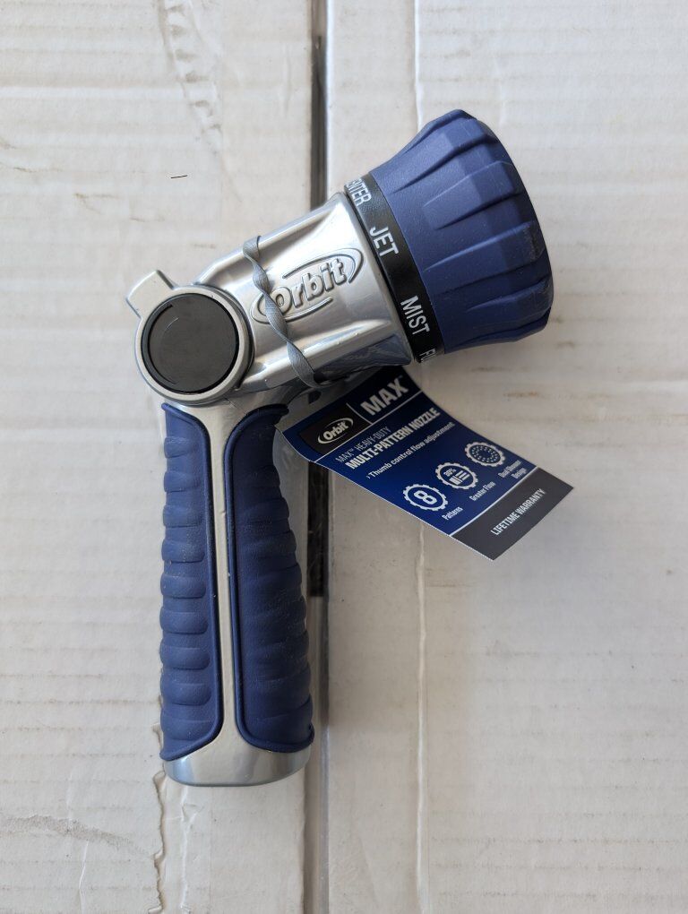 Brand New Orbit Max 8 Pattern Thumb Control Nozzle