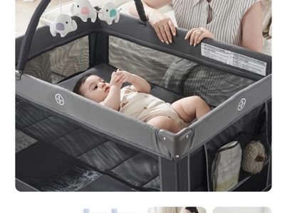 Pamo Babe Portable Playpen Foldable Playard Portable Crib for Baby Toddlers new in box