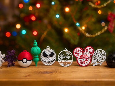 3D Printed Christmas Ornaments