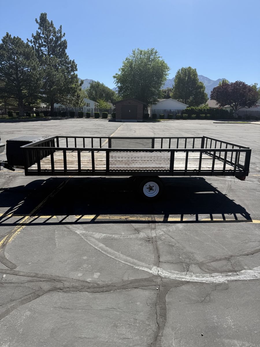 Utility Trailer with Storage Box - Perfect for Hauling and Equipment Transport