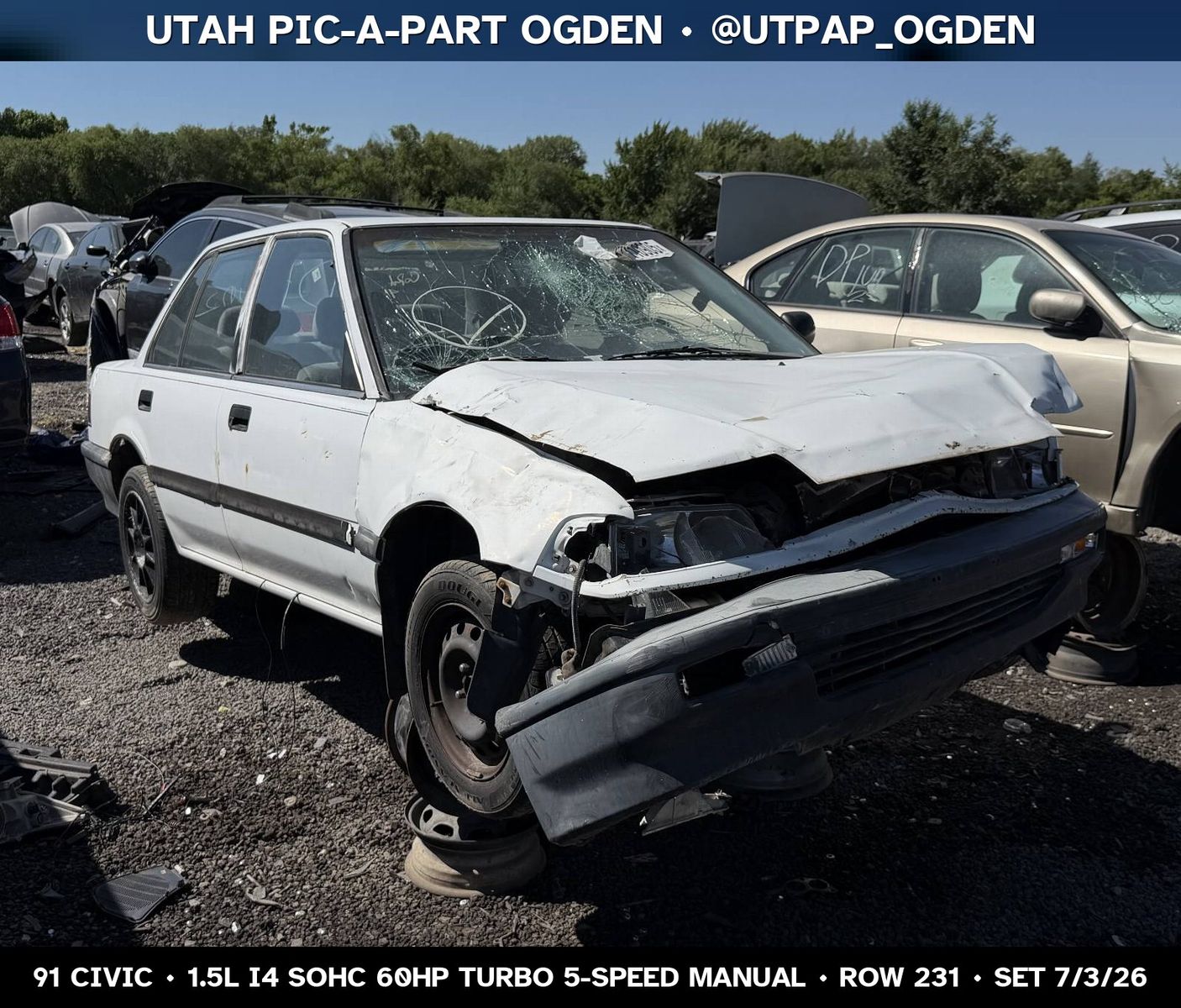1991 Honda Civic ED Parts - UTPAP Ogden