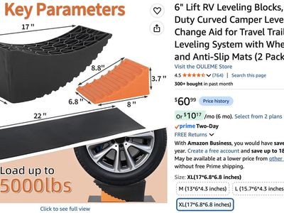 Ouleme 6" Lift RV Leveling Blocks