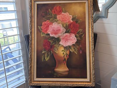 Mid Century Floral Painting